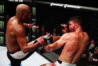 Anderson 'The Spider' Silva and Michael 'The Count' Bisping